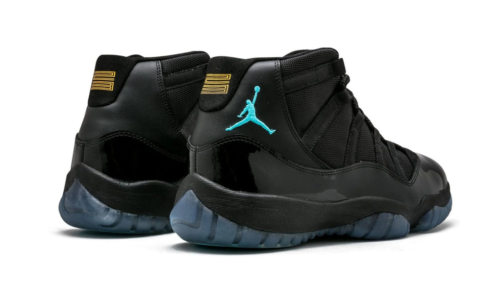 Air Jordan 11 Retro "Gamma" - Classic Black with Gamma Blue & Varsity Maize