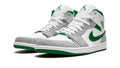 Air Jordan 1 Mid SE Grey Pine Green White | Celtics-Inspired Design