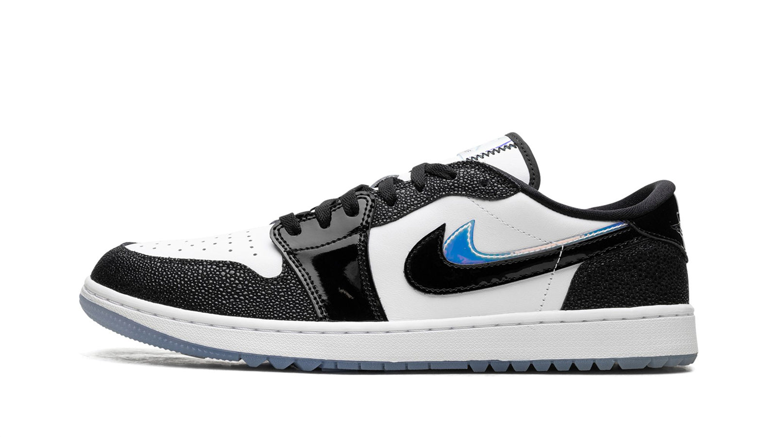 Air Jordan 1 Low Golf 'Endless Pursuit' - White & Black with Iridescent Details