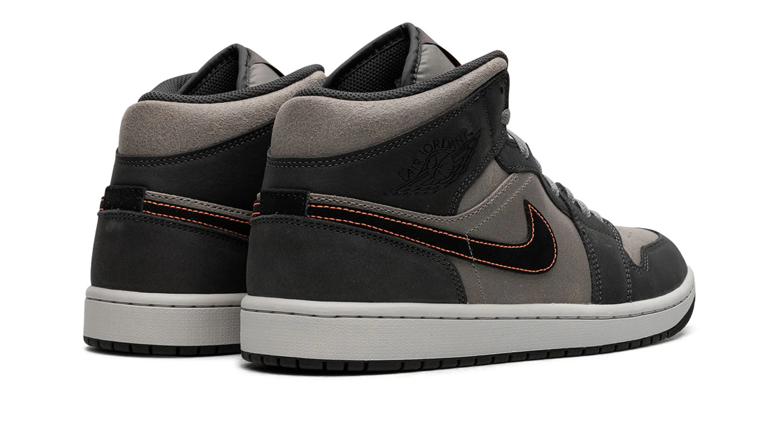 Air Jordan 1 Mid SE Night Stadium - Halloween-Inspired Black Grey Orange Sneaker