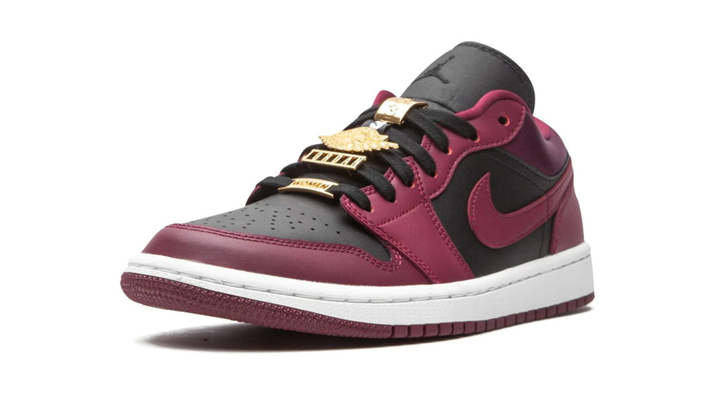 Women's Air Jordan 1 Low SE Beetroot - Luxe Low-Cut Sneaker with Gold Charm Laces