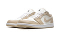 Air Jordan 1 Low Sail Rattan - Classic Two-Tone Leather Sneaker