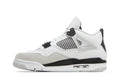 Jordan 4 Retro 'Military Black' - Classic White & Grey High-Top Sneaker