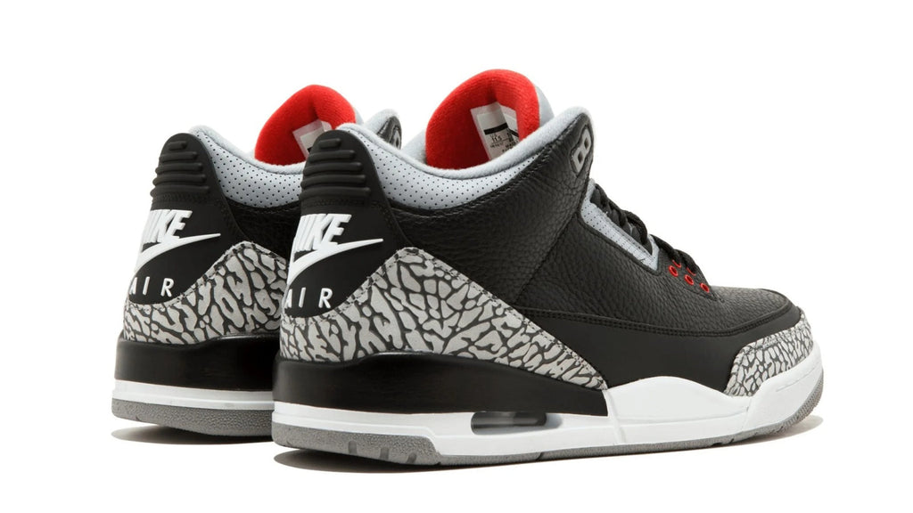 Air Jordan 3 Retro OG Black Cement - Authentic Nike Air Heel