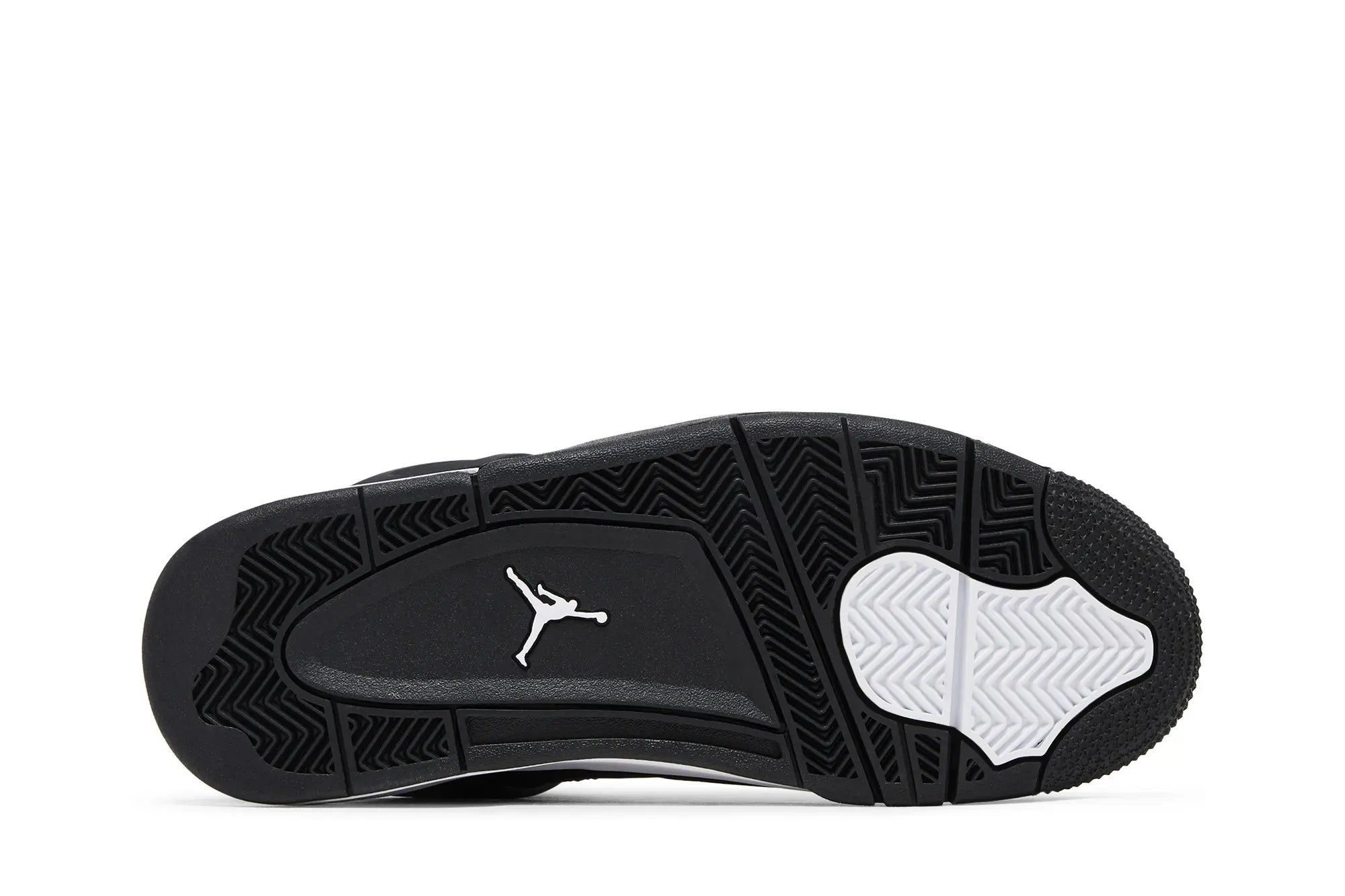 Air Jordan 4 Retro 'White Thunder' - Black Suede Basketball Sneakers