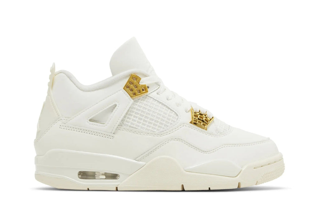 Women's Air Jordan 4 Retro 'Metallic Gold' - Sail/Metallic Gold/Black