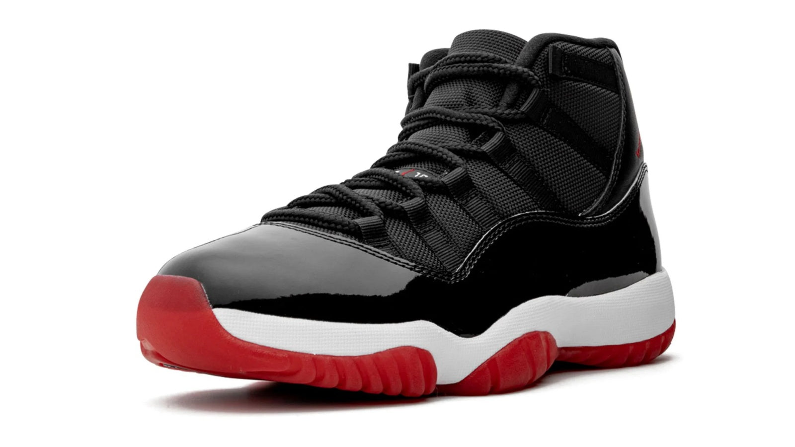 Air Jordan 11 Retro Bred 2019 - Iconic Black & Red Patent Leather Sneaker