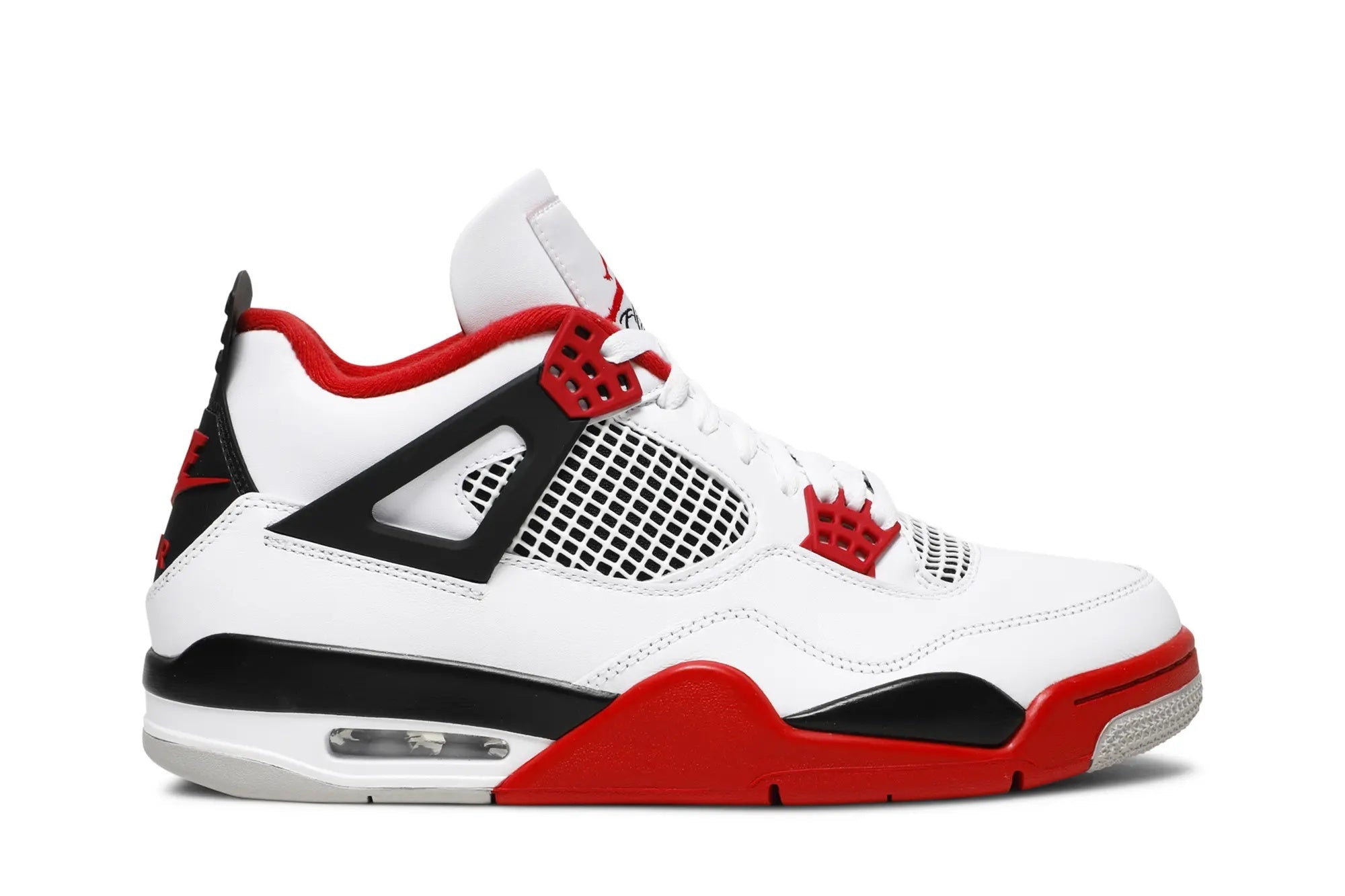 Air Jordan 4 Retro OG Fire Red 2020 - Classic White Leather Sneaker