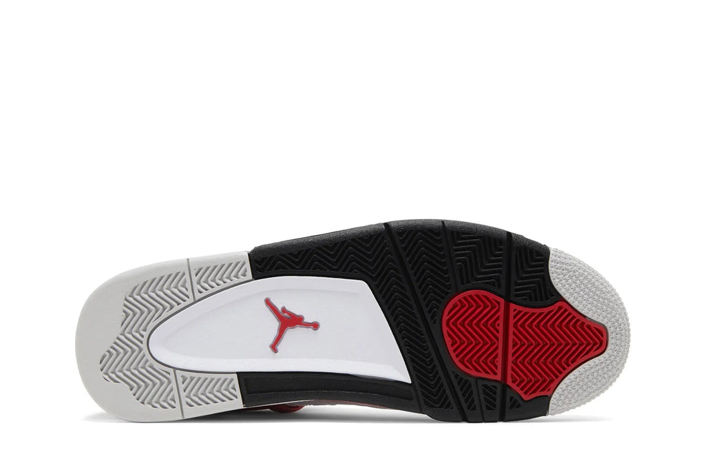 Jordan 4 Retro 'Red Cement' - White/Fire Red/Black Mid-Top Sneaker