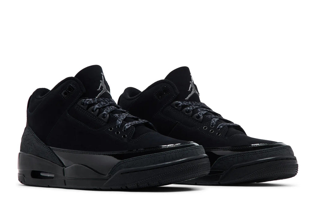 Air Jordan 3 Retro 'Black Cat' 2025 - Classic Black Nubuck Basketball Sneaker