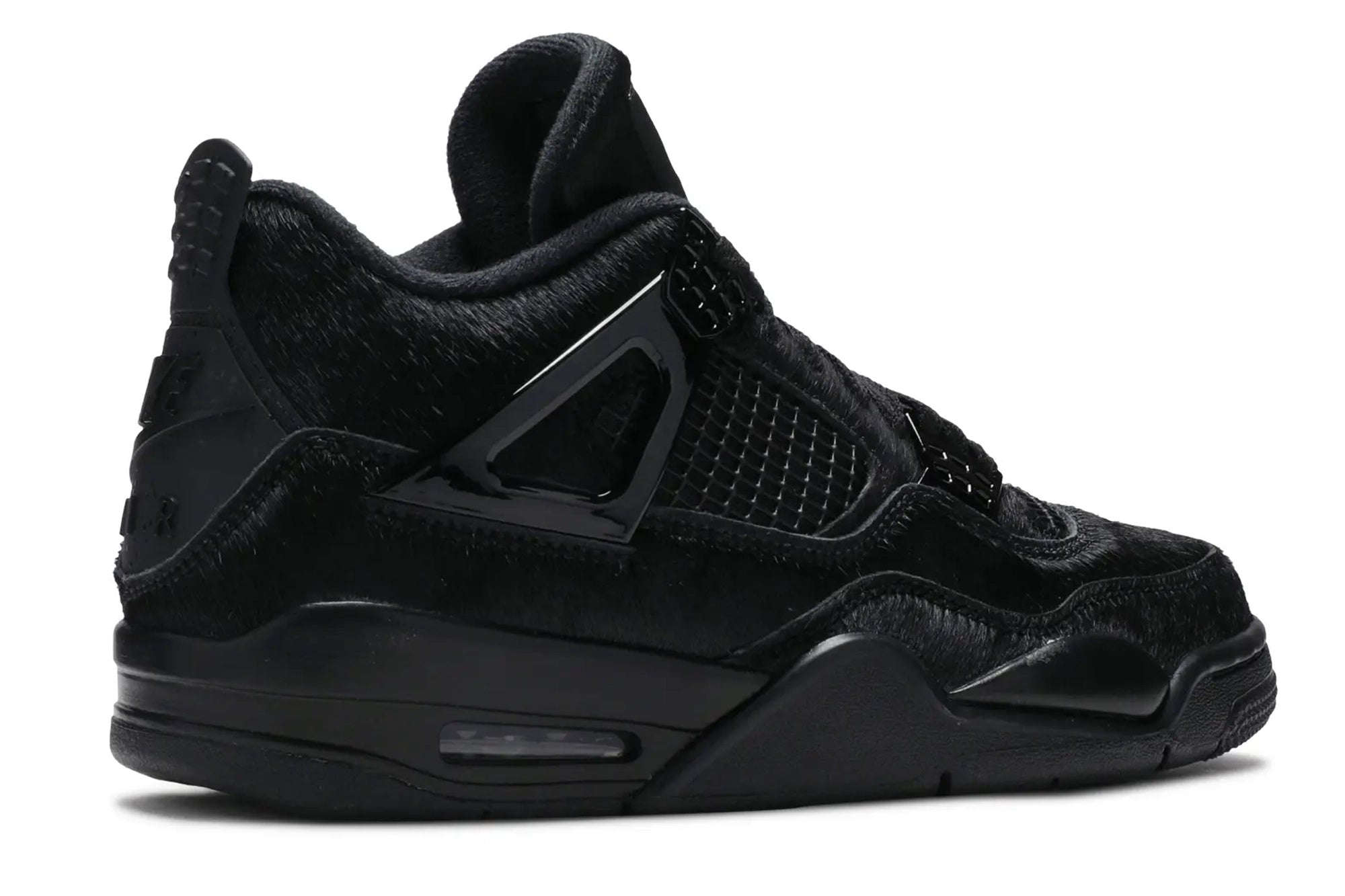 Olivia Kim x Women's Jordan 4 Retro 'No Cover' Black Calf Hair Sneaker