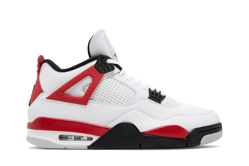 Jordan 4 Retro 'Red Cement' - White/Fire Red/Black Mid-Top Sneaker