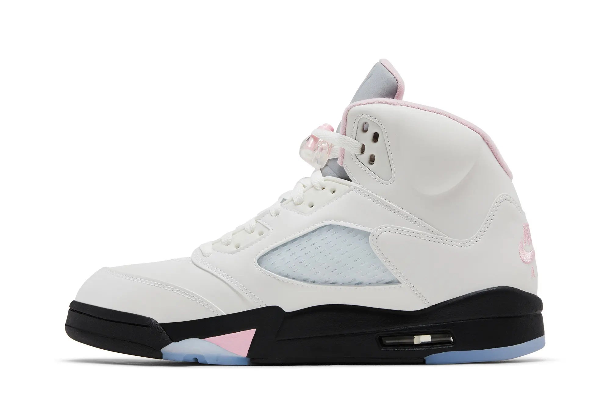 Jordan 5 Retro Medium Soft Pink - Women's White Leather Basketball Sneaker