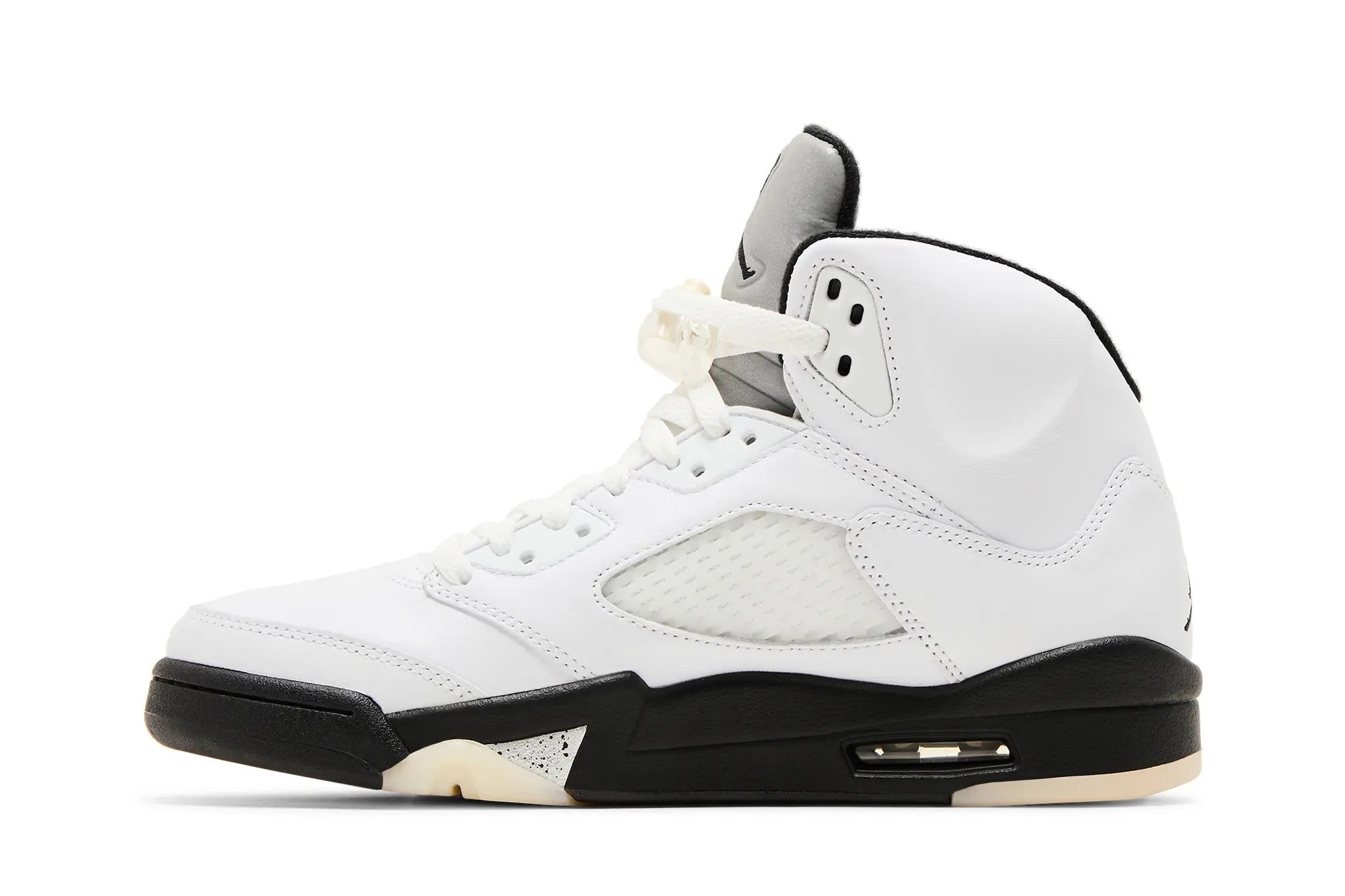 Jordan 5 Retro 'White Black' - Reverse Metallic Colorway
