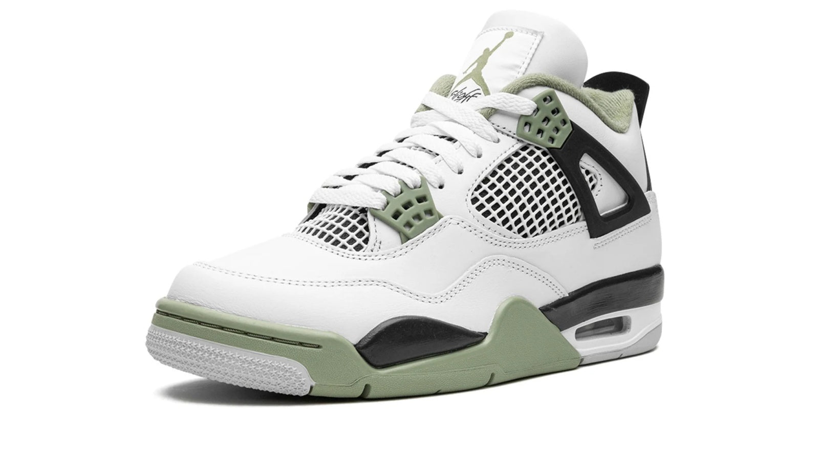 Women's Air Jordan 4 Retro "Seafoam Oil Green" - Classic Sneaker with Minty Accents
