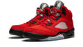 Air Jordan 5 Retro 'Raging Bull 2021' - Iconic Red Suede Sneaker