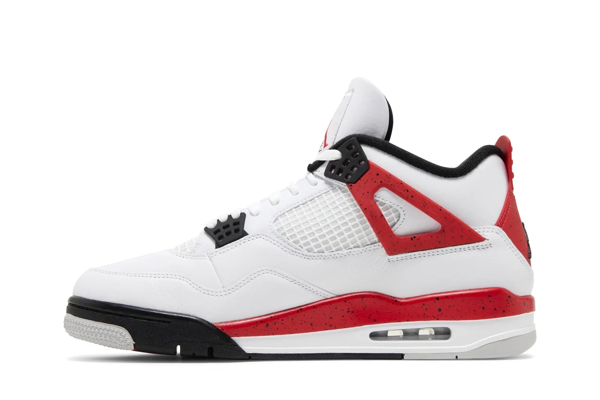 Jordan 4 Retro 'Red Cement' - White/Fire Red/Black Mid-Top Sneaker
