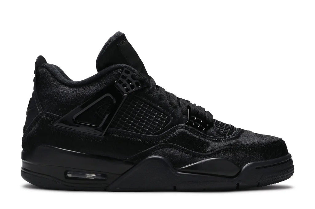 Olivia Kim x Women's Jordan 4 Retro 'No Cover' Black Calf Hair Sneaker
