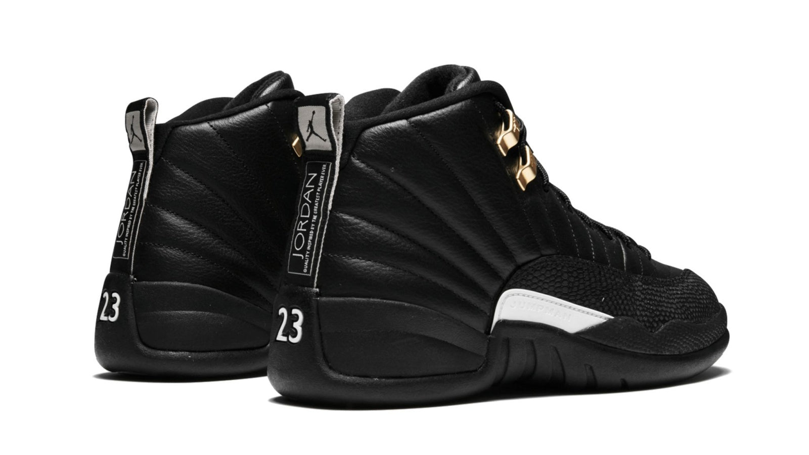 Air Jordan 12 Retro "The Master" - Black Leather with Gold Accents