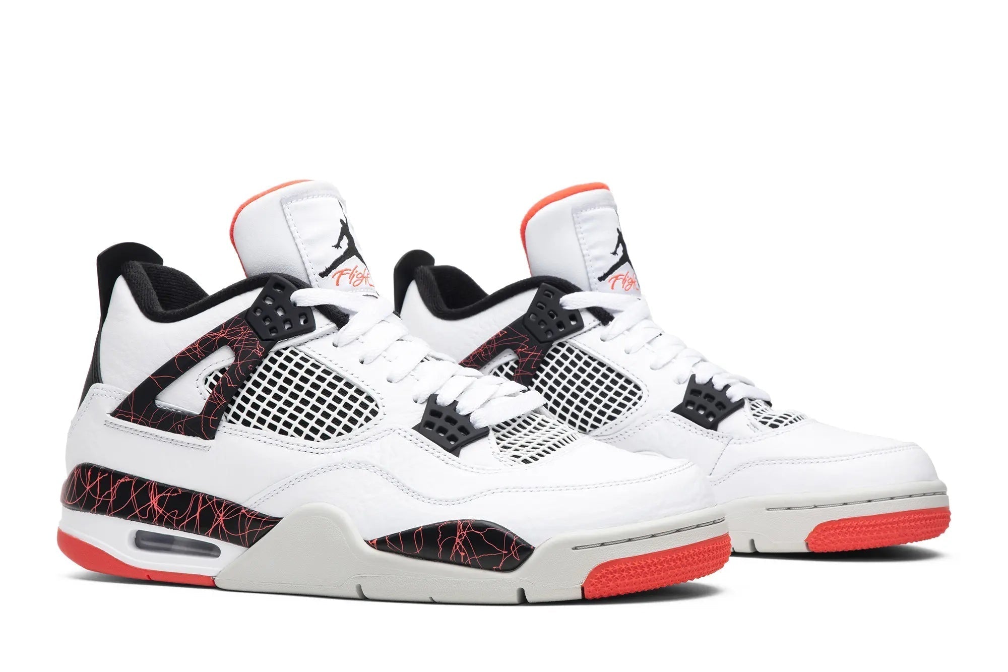 Jordan 4 Retro 'Pale Citron' - Classic White Leather Sneaker with Crimson Accents